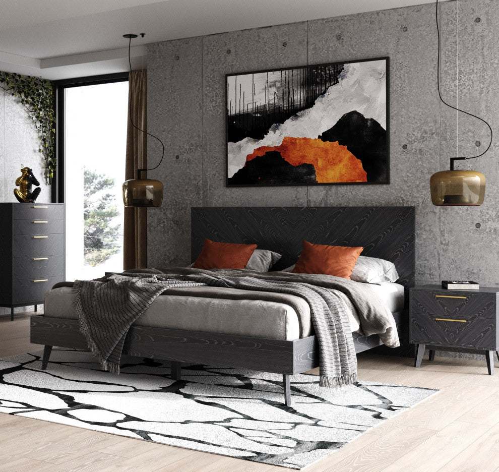 Modrest Diana Modern Grey Ash Bed, King