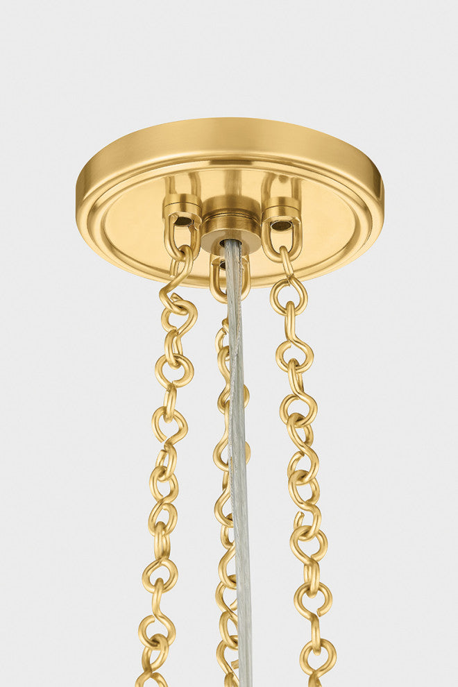 Hudson Valley Lighting Awosting Pendant, Aged Brass