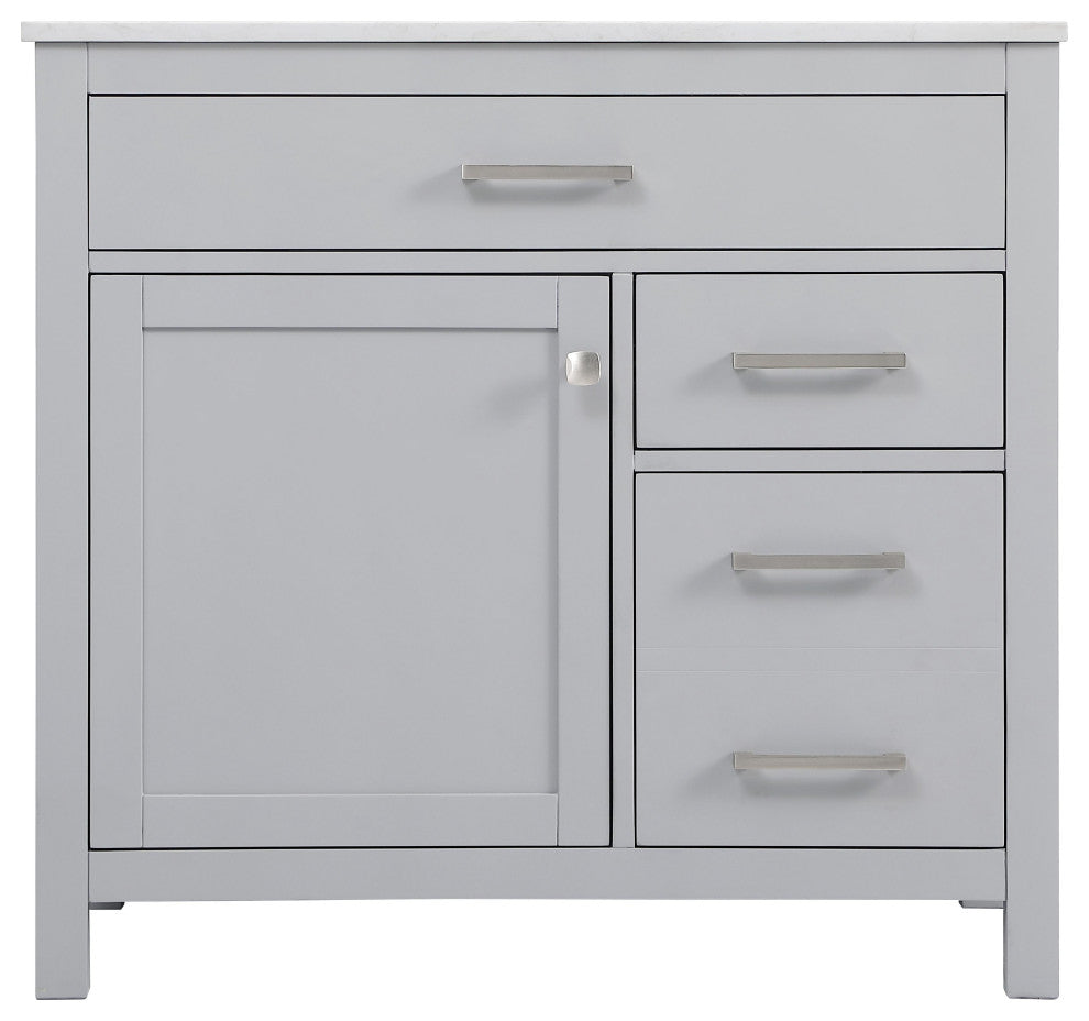 36" Single Bathroom Vanity, Grey