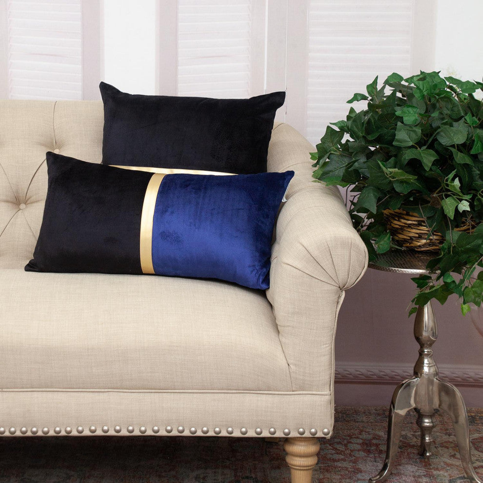 Parkland Collection Myra Blue Throw Pillow, Rectangle