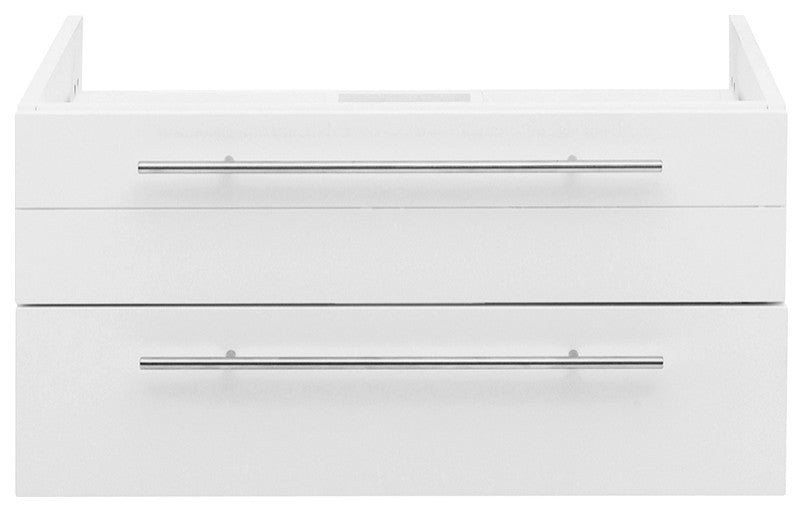 Lucera Wall Mount Vessel Sink Bathroom Cabinet, White, 30"