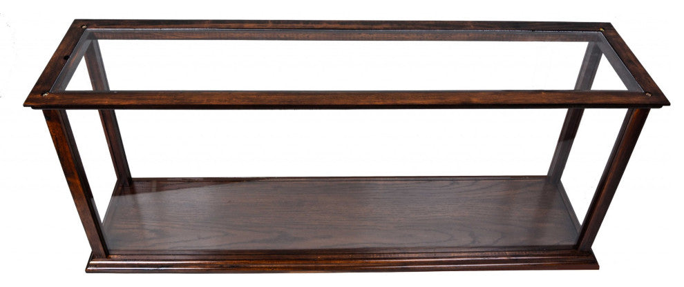 10" Dark Brown And Clear Glass Standard Display Stand