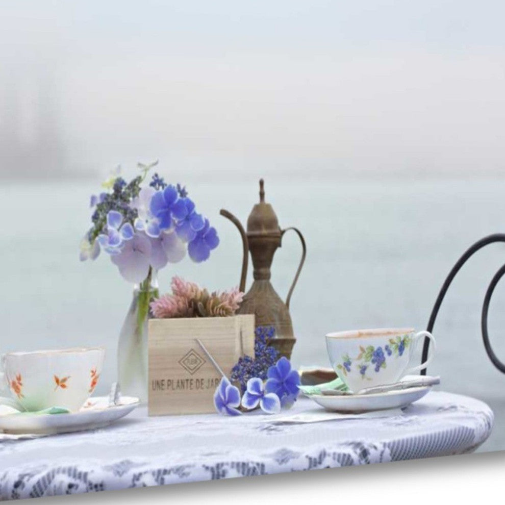 Up Close Tea Party For Two 2 Giclee Wrap Canvas Wall Art