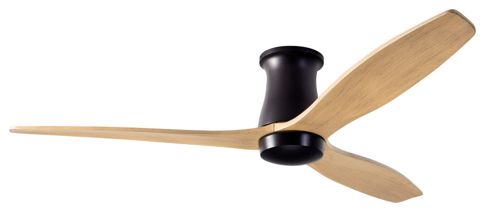 Arbor Flush Fan, Dark Bronze, 54" Maple Blades, No Light, Wall Control