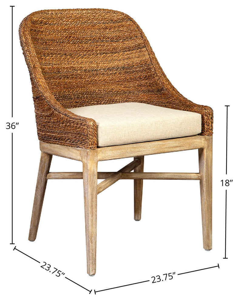 Lanai Oak Dining Chair, Brown