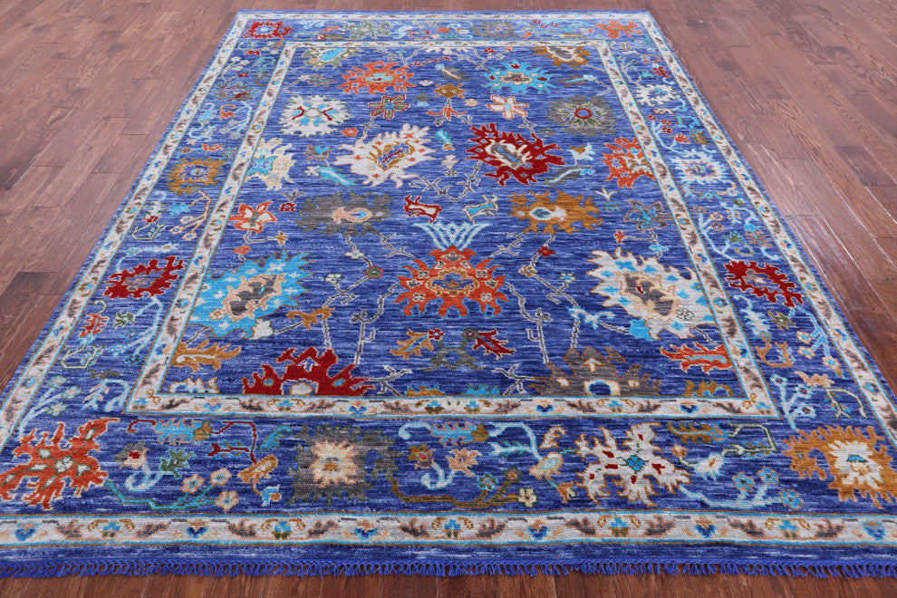 Turkish Oushak Hand-Knotted Wool Rug 8' 1" X 10' 1" - Q15456