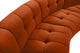 Limitless Velvet Upholstered 5-Piece Modular Sectional, Cognac