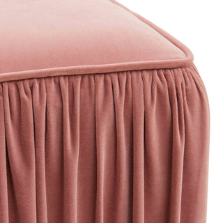 TOV Furniture Morgan Mauve Pleated Ottoman