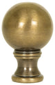 Sphere Lamp Finial Antique Brass 1.5"h