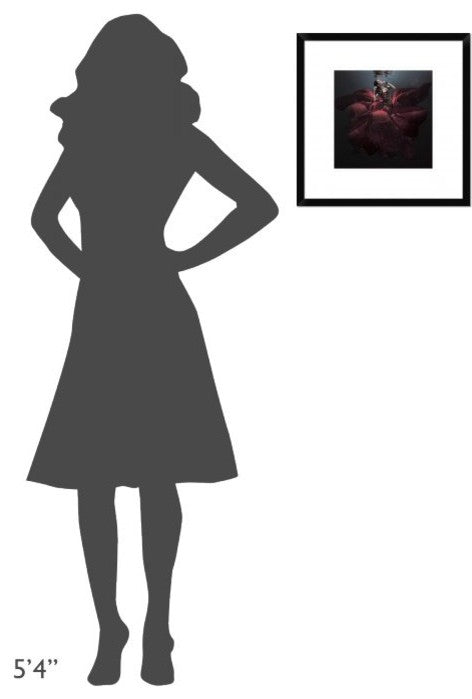 "The Lady In Red" Framed Digital Print by Martha Suherman, 18"x18"