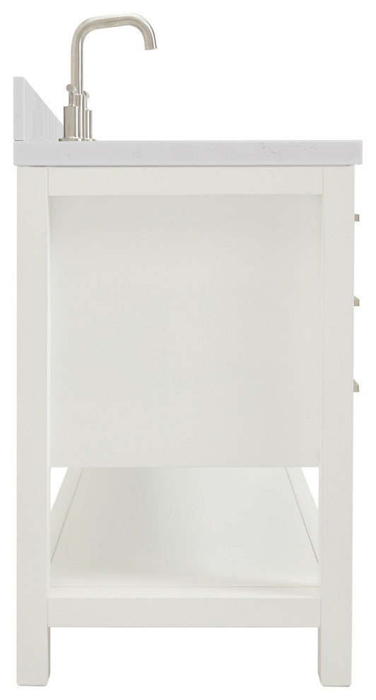 Ariel Magnolia 36"  Single Oval Sink Vanity, Carrara Quartz