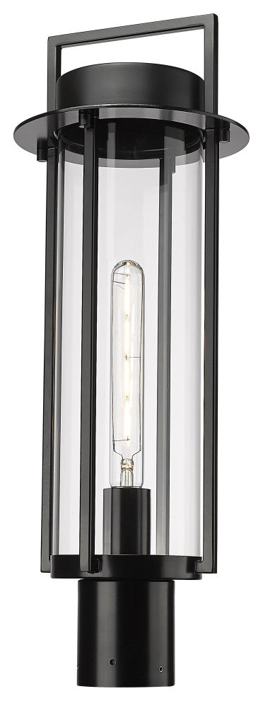 1 Light 8 in. Powder Coated Black Outdoor