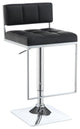 Adjustable Bar Stool, Chrome and Black