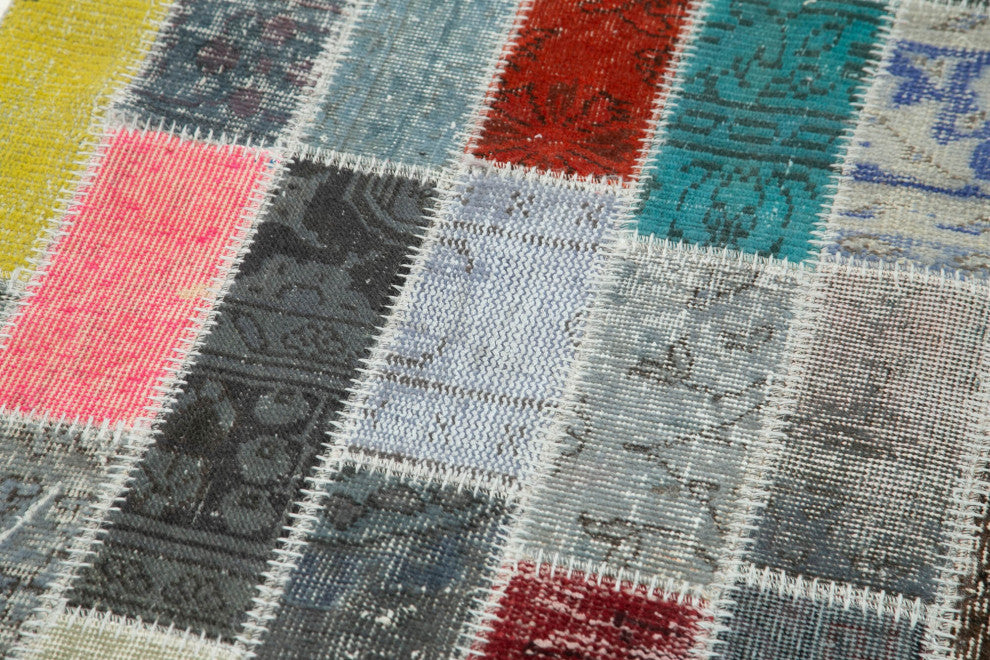 Rug N Carpet - Handmade Oriental 3' 2" x 10' 0" Antique Patchwork Runner Rug