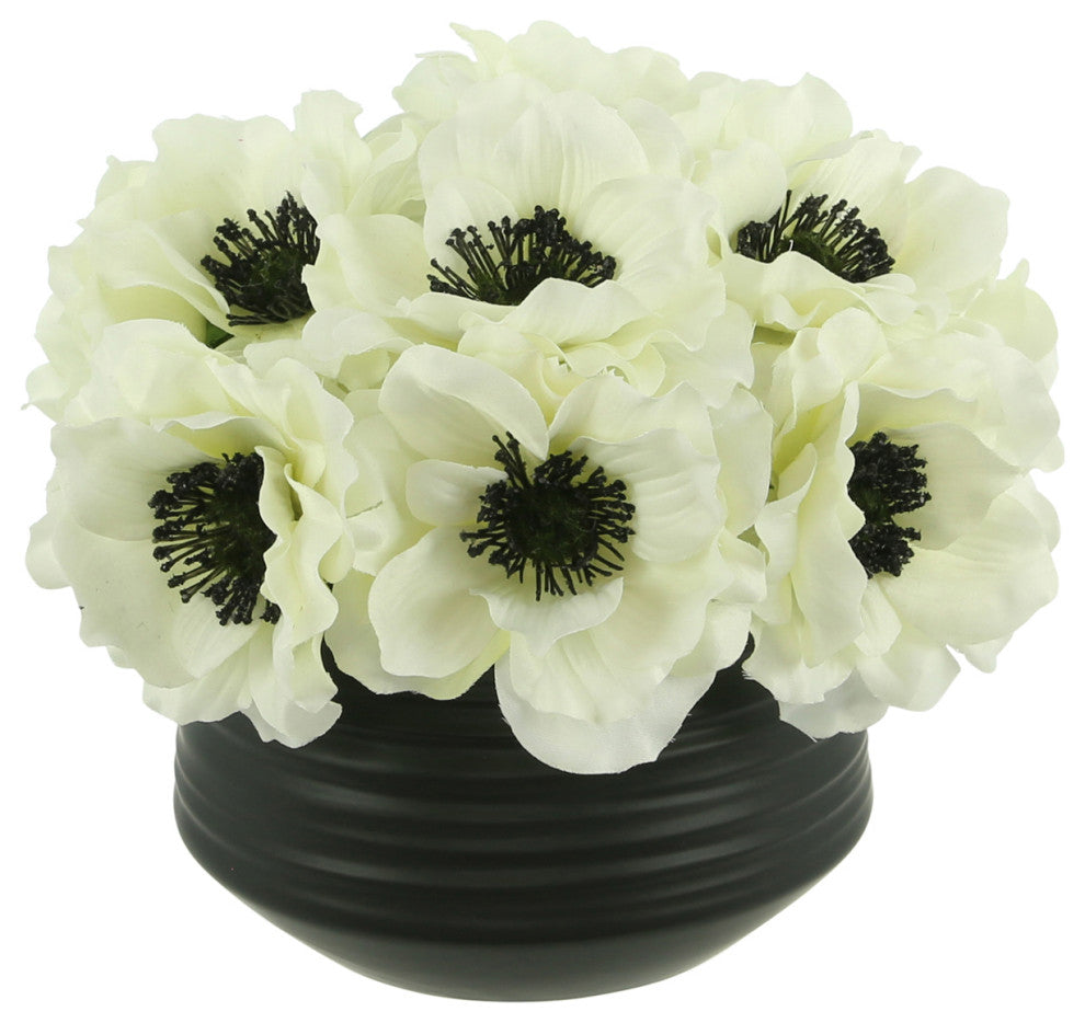 Anemone Floral Arrangement in a Small Planter