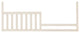 Westfield 55"W Wood Toddler Guard Rail, Brushed White