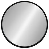 Travis Round Wood Accent Wall Mirror
