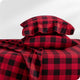Bare Home Cotton Flannel Sheet Set, Buffalo Plaid - Red/Black, Split King