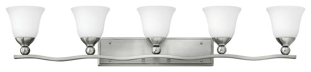 Hinkley Bolla Five Light Vanity, Brushed Nickel