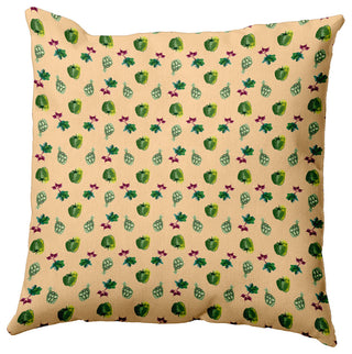Three Veggies Pattern Decorative Throw Pillow, Corn Stalk, 18"x18"
