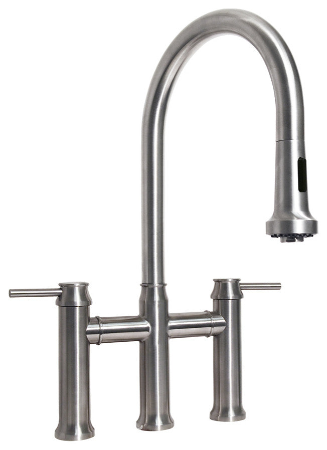 Waterhaus Lead-Free Solid Stainless Steel Bridge Faucet
