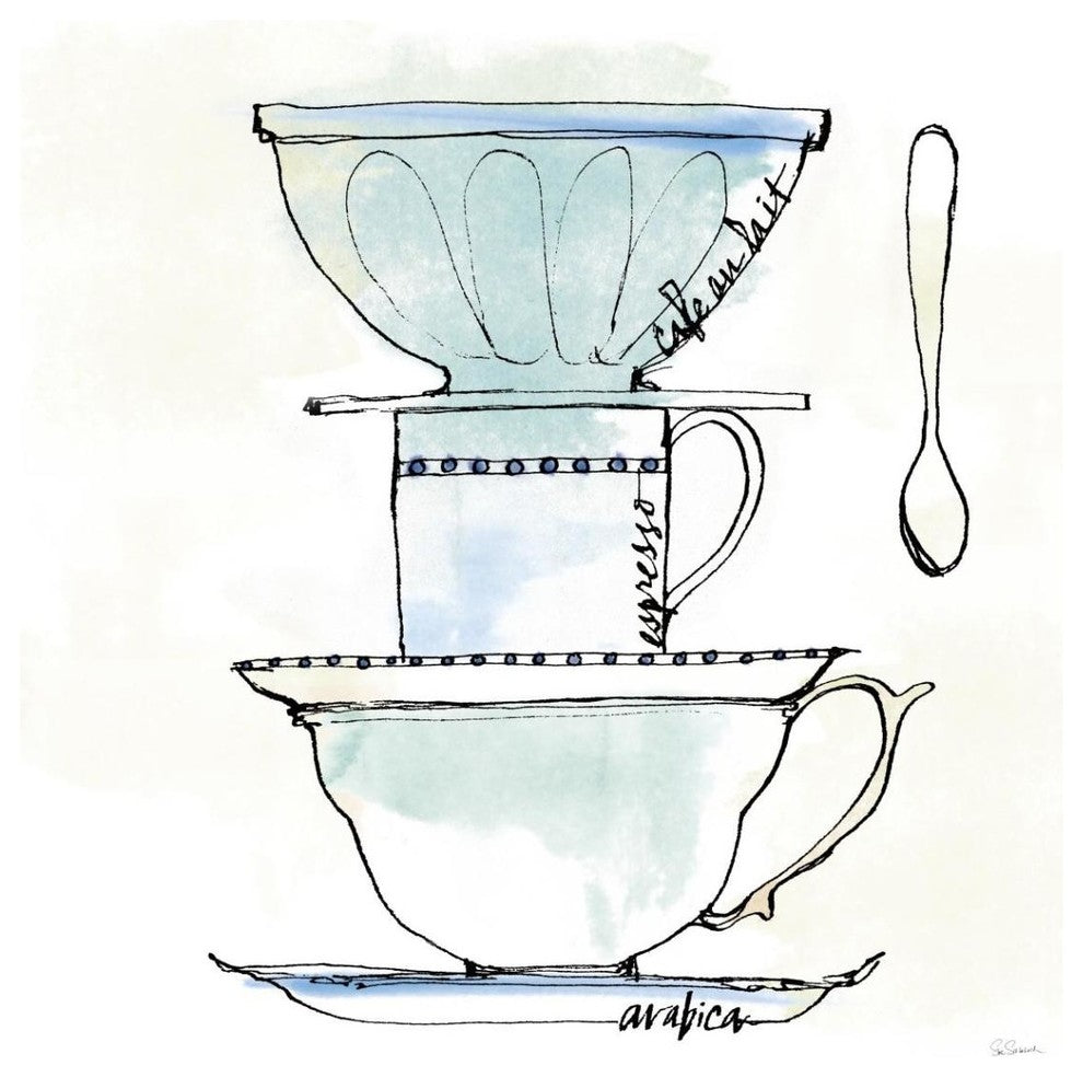 "Good Brew V" Digital Paper Print by Sue Schlabach, 42"x42"