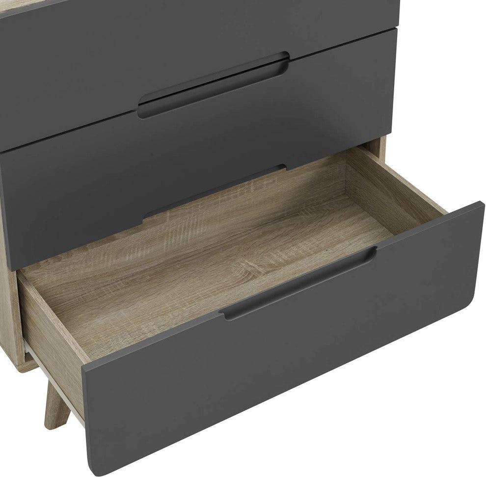 Modern Urban Living Living Dresser Drawer Chest Stand, Wood, Gray Natural