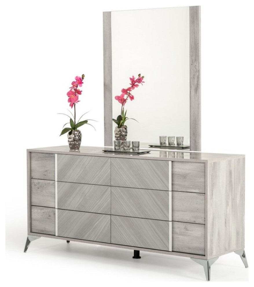 Nova Domus Alexa Italian Modern Gray Mirror