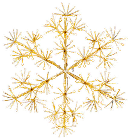 4' Gold Wall Mount LED Snowflake
