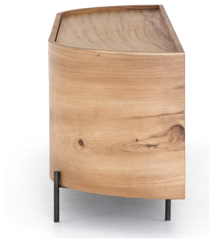Lunas Media Console-Gold Guanacaste