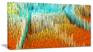 "Macro Render Structure, Yellow and Orange" Canvas Print, 32"x16"