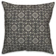 Charcoal Medallion Pattern 18x18 Spun Poly Pillow