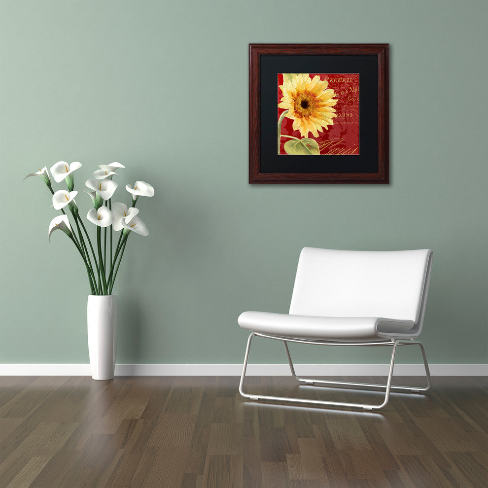 Color Bakery 'Ete IV' Art, Wood Frame, Black Matte, 11"x11"