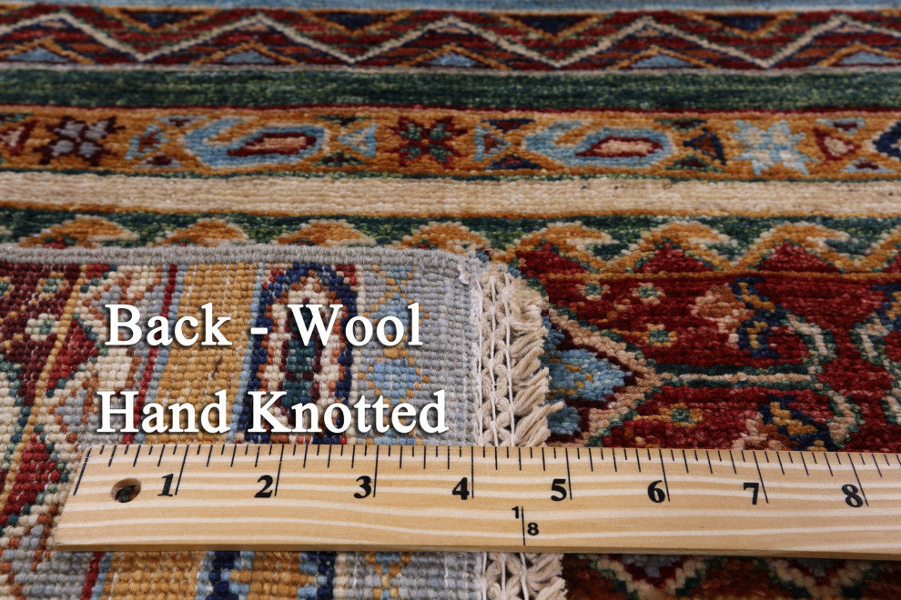 5' 10" X 7' 8" Super Kazak Khorjin Hand-Knotted Rug Q7516