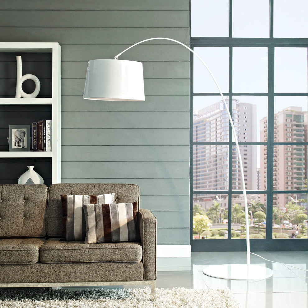 Modern Contemporary Living Room Floor Lamp White