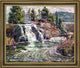 Ernest Lawson A Waterfall Framed Premium Canvas Print, 20"x25"