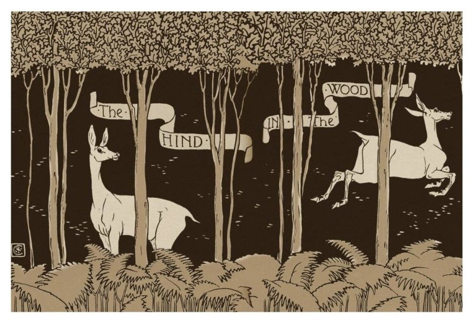 "Hind in the Wood Title Page" Digital Paper Print by Walter Crane, 32"x22"