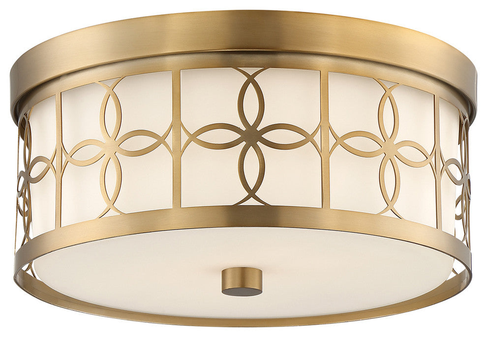 Anniversary 2-Light Ceiling Mount, Vibrant Gold