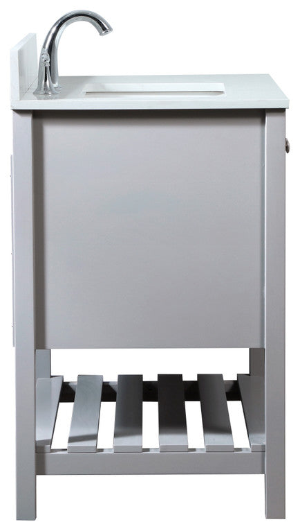 Tobias 32" Single Bathroom Vanity, Gray, With Backsplash