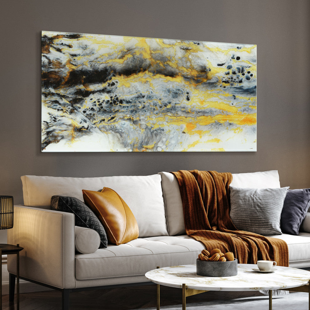 "Granite" Frameless Free Floatingtempered Glass Wall Art, B