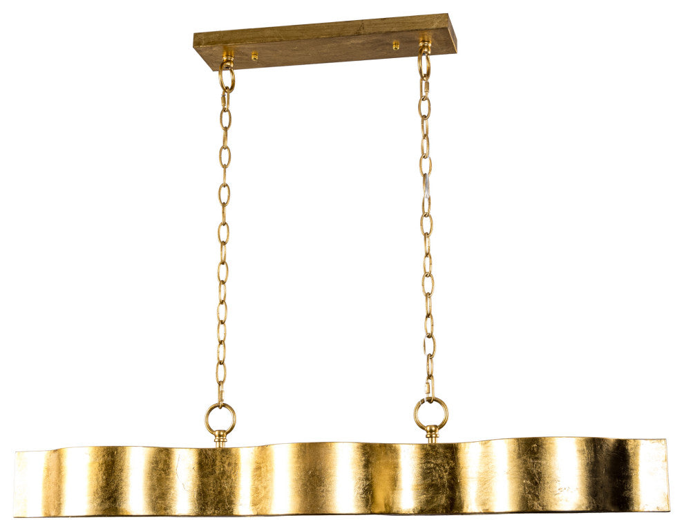 5-Light Gold Adjustable Chain Modern Pendant Light