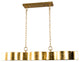 5-Light Gold Adjustable Chain Modern Pendant Light