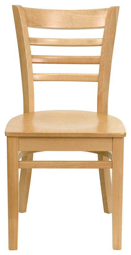 Dyersburg Wood Chair Ladder Back Natural Wood Seat