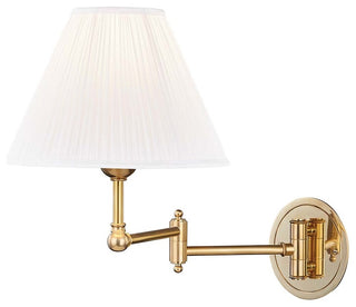 Signature No.1 by Mark D. Sikes Adjustable Wall Sconce, Aged Brass