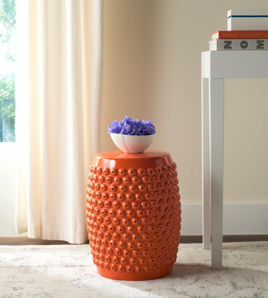 Safavieh Stella Garden Stool, Orange