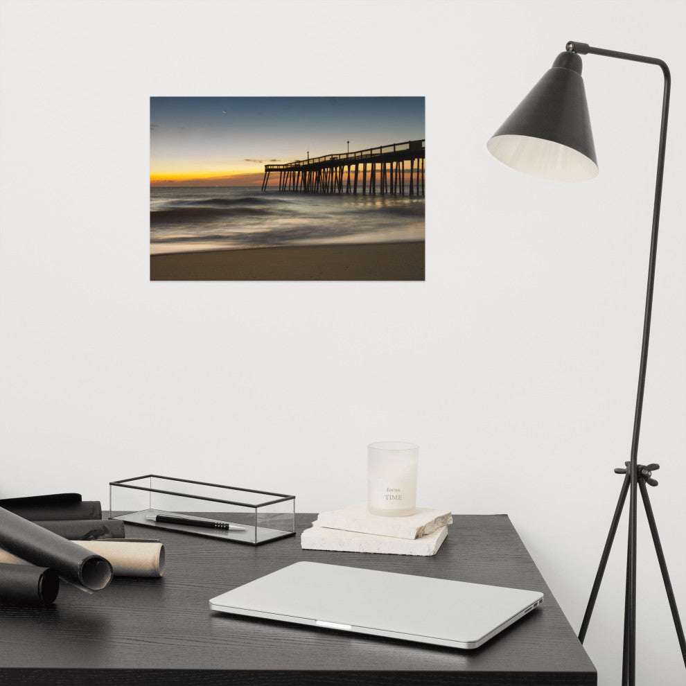 Motion of the Ocean Landscape Photo, Beach Unframed Wall Art Print, 12" X 18"