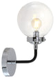 Caleb 1-Light Brass Wall Sconce, Chrome / Black, 1 - Light(s)