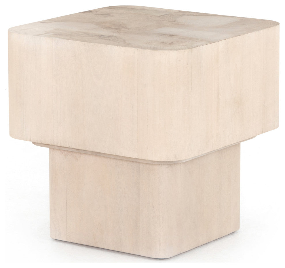 Blanco End Table, Bleached Burl