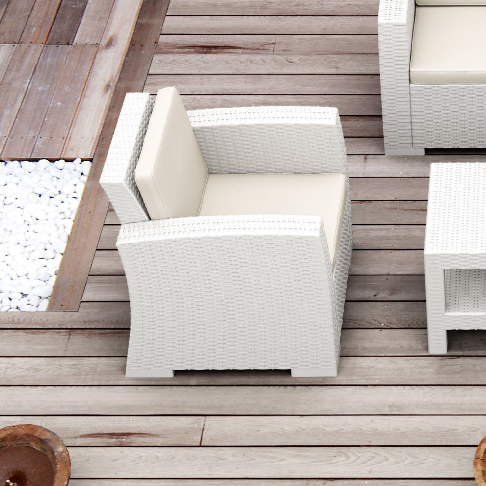 Compamia Monaco Patio Club Chair, White