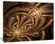 Dark Orange Fractal Flower, Abstract Wall Art Canvas, 20x12